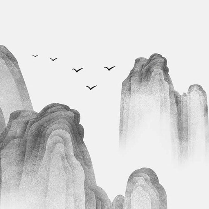 Aziatische Wandlamp met Minimalistisch Design – Iron, Acryl & Resin – LED