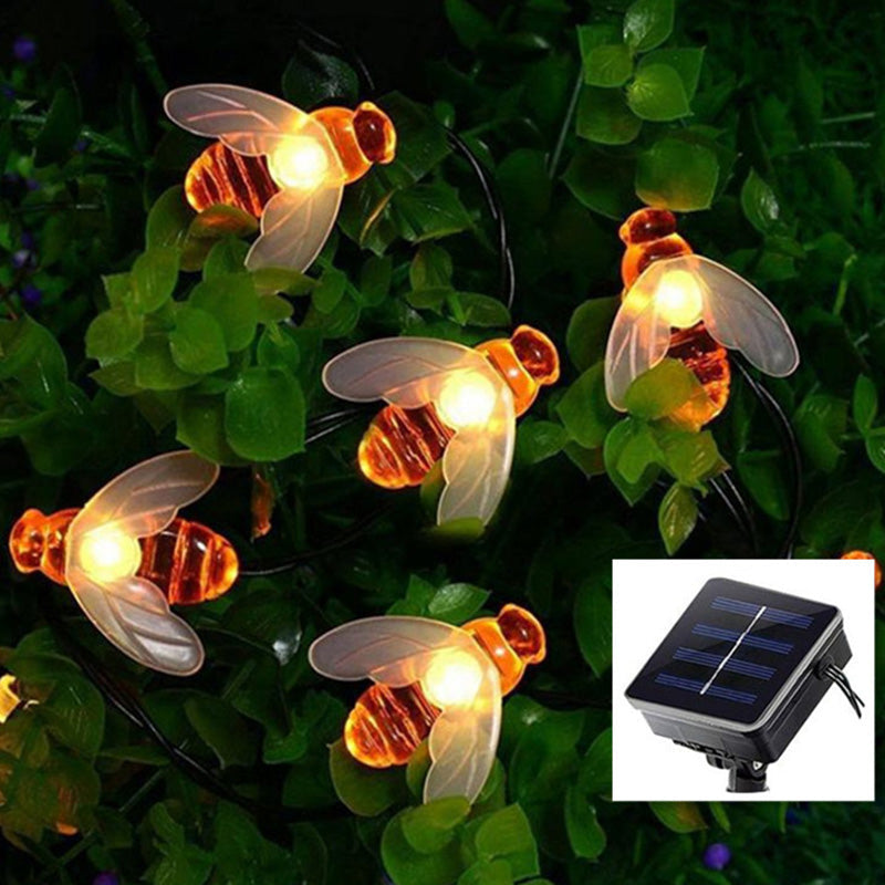 Solar LED Honingbij Sierverlichting – Art Deco Rood/Geel/Wit – (20 / 30 / 50 / 100 LED’s)