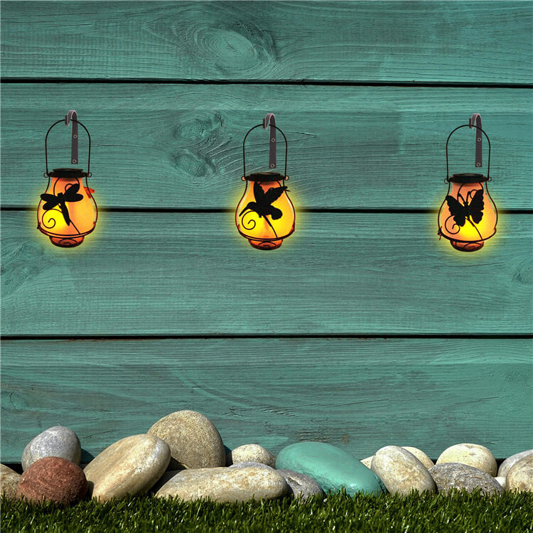 Decoratieve Solar LED Tuinlamp – Zwart – (1 LED)