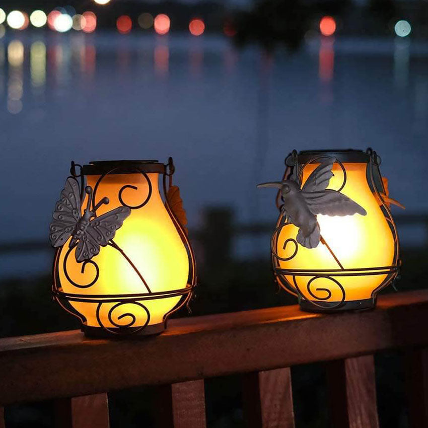 Decoratieve Solar LED Tuinlamp – Zwart – (1 LED)