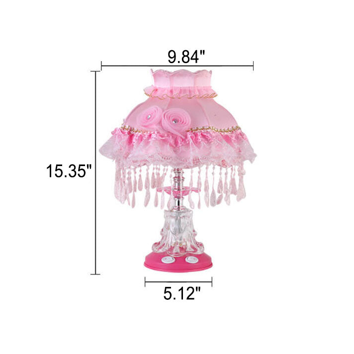 Moderne Stoffen Tafellamp – Glas & Textiel, E26 Fitting, 39 cm Hoog