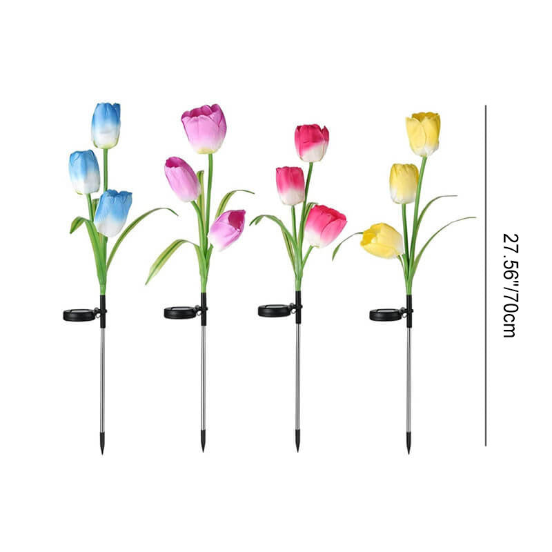 Solar LED Tuinlamp met Tulp Design – Roze/Paars/Blauw/Geel – 1.2 V (1 LED)