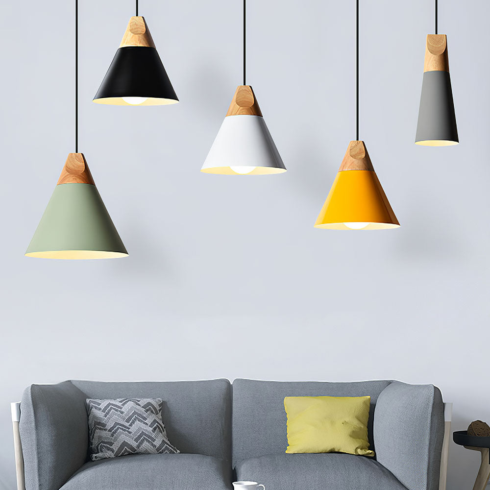 Ovia – Scandinavische Hanglamp van Hout & Aluminium