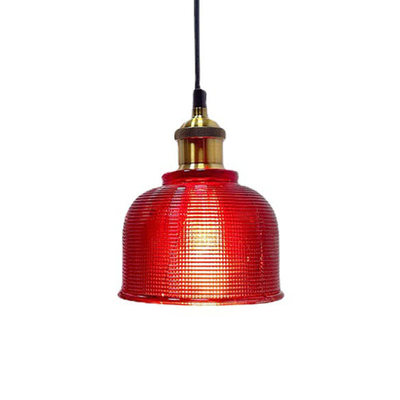 Moderne Glazen Hanglamp – Rood, Amber of Blauw