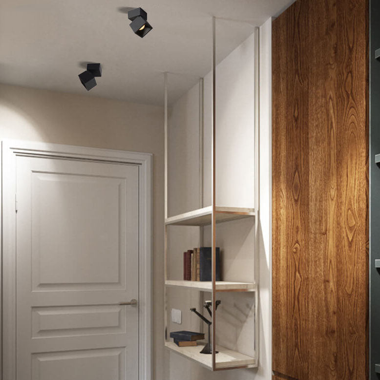 Moderne Aluminium Semi-Flush Mount Plafondlamp – Zwart/Wit – LED 7W/12W