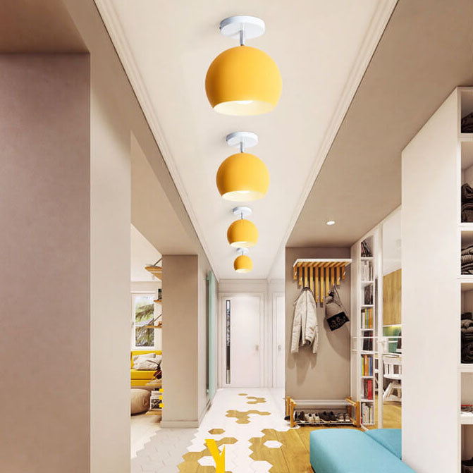 Moderne Scandinavische Minimalistische Plafondlamp van IJzer & Hout in Meerdere Kleuren