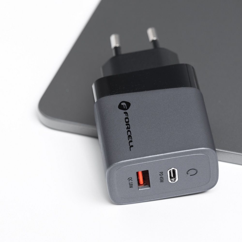 Lumio - GaN Snellader 45W USB-C + USB-A met PD & QC4.0