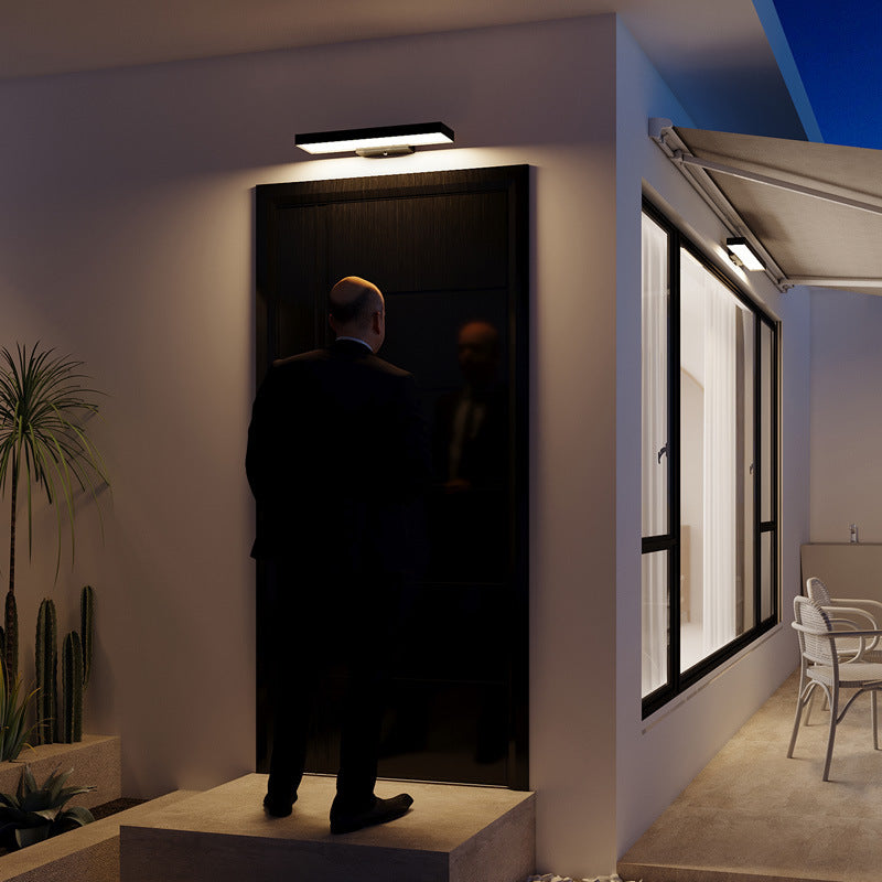 Moderne Minimalistische LED Sensor Buitenlamp | Waterdichte Rechthoekige Wandlamp