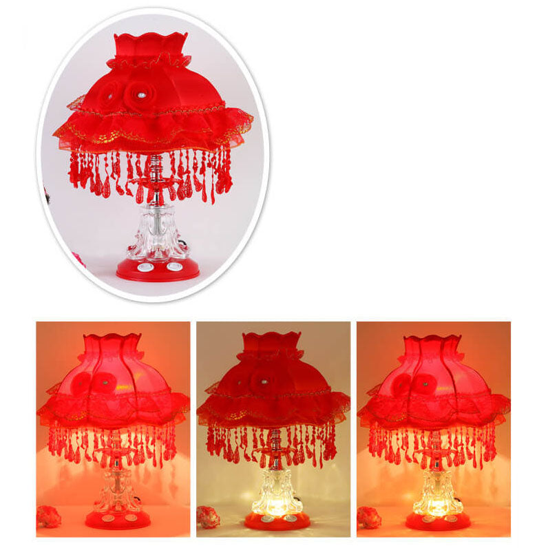 Moderne Stoffen Tafellamp – Glas & Textiel, E26 Fitting, 39 cm Hoog