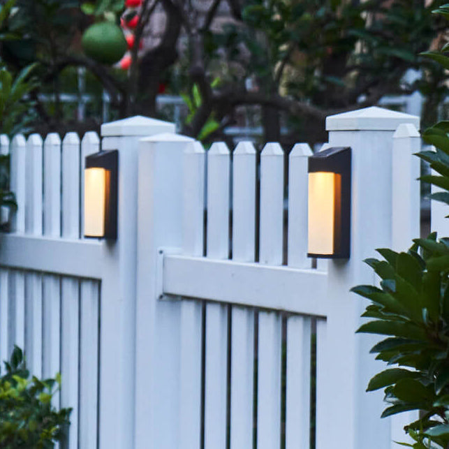 Solar Vierkante Matglazen LED Buitenlamp | Waterdichte Solar Wandlamp