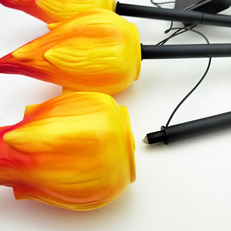 Solar LED Tuinprikker – Geel/Rood – (1, 3 of 4 Lichtbronnen)