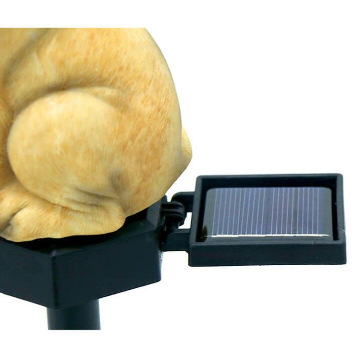 Schattige Puppy Tuinlamp met – Geel – (1 Lichtbron)