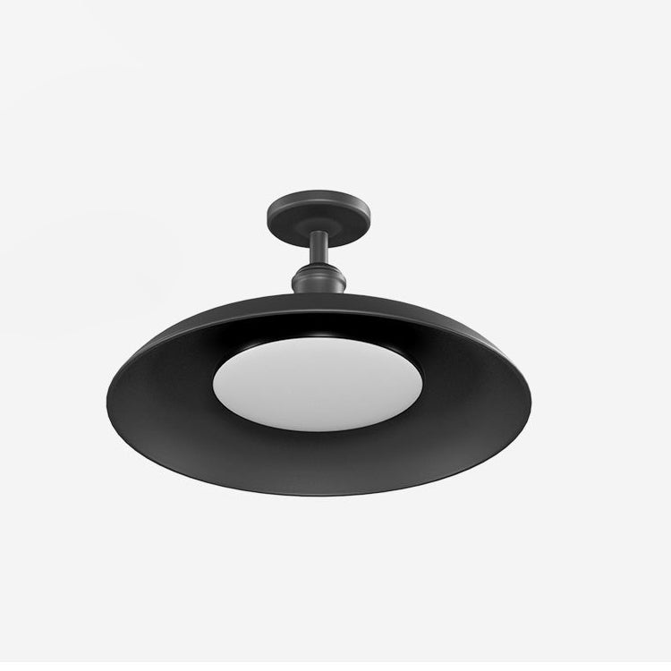Scandinavische Semi-Flush Plafondlamp in Zwart – Carbon Steel