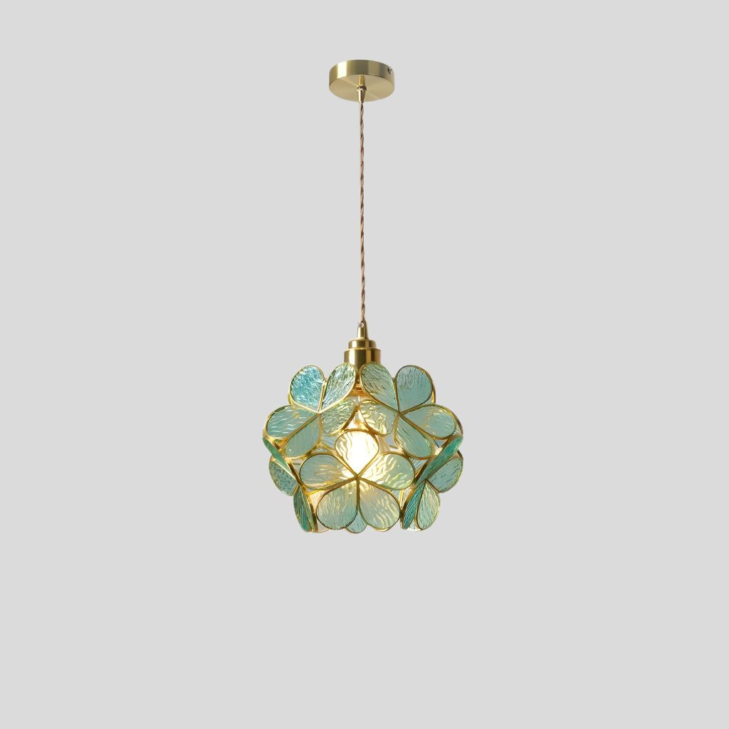 Lámpara Colgante Vintage de Vidrio – Diseño Colorido Hecho a Mano