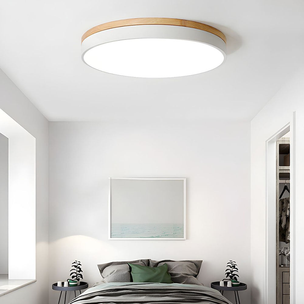 Tröde - Houten Ronde LED Plafondlamp in Scandinavische Stijl