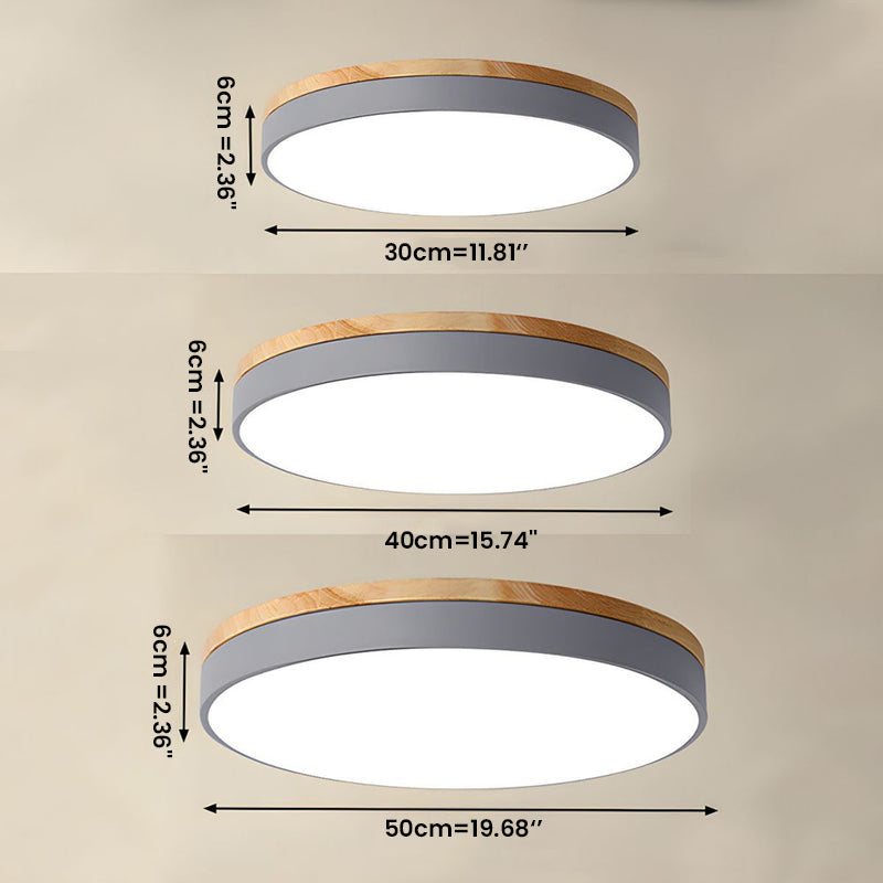 Tröde - Houten Ronde LED Plafondlamp in Scandinavische Stijl