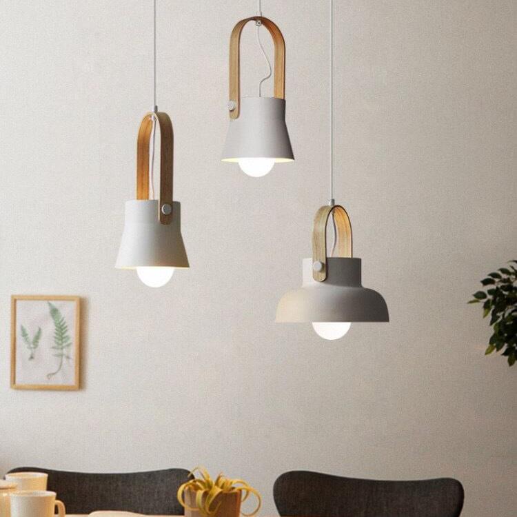 Kleurrijke Moderne Hanglamp met Metaal & Hout