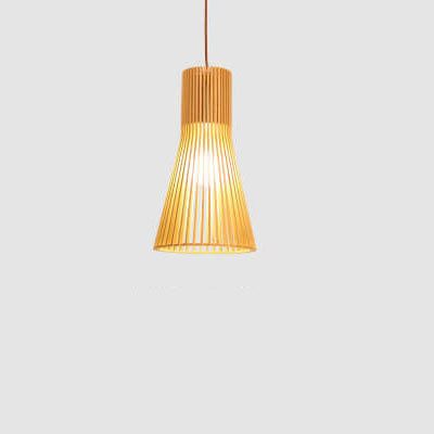 Moderne Houten Hanglamp – Japandi Design Beige – E26 Fitting
