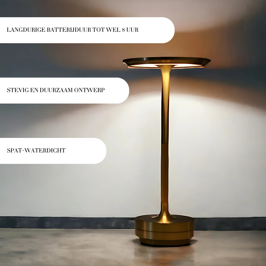 Elegante Draadloze Touch Tafellamp met 3 lichtstanden