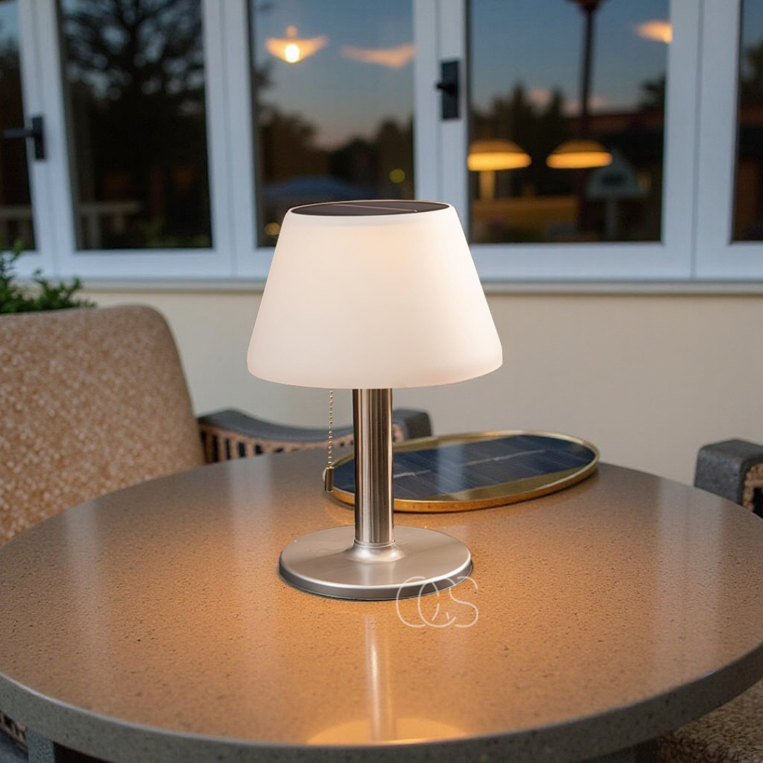 Gil – Solar Tafellamp met Automatische Verlichting & Draadloos Design