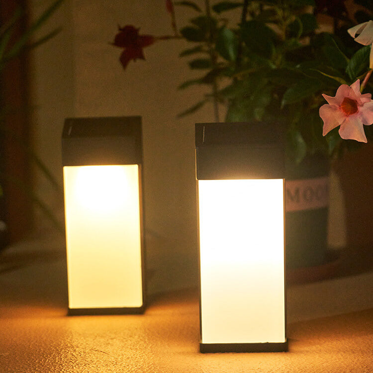 Solar Vierkante Matglazen LED Buitenlamp | Waterdichte Solar Wandlamp