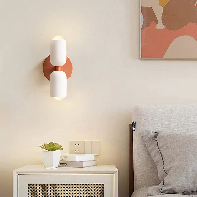 Döle - Moderne Wandlamp met Dubbele Glazen Kappen (E14, Indoor)