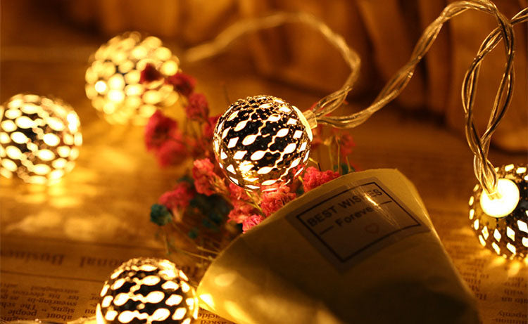 Stijlvolle Marokkaanse LED String Light – 20/30/50 Lampjes voor Binnen & Buiten