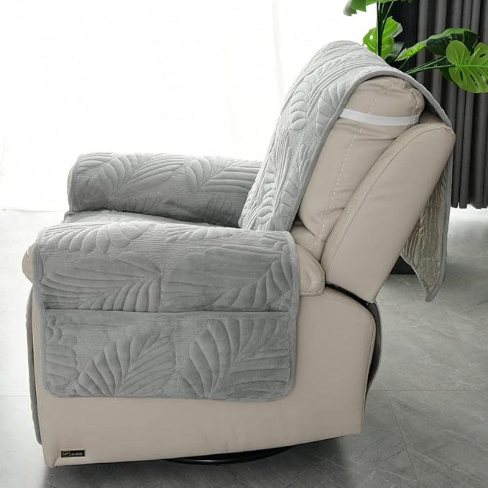 Fauteuilhoes Met Bladpatroon | Antislip Microvezel Fauteuilbeschermer