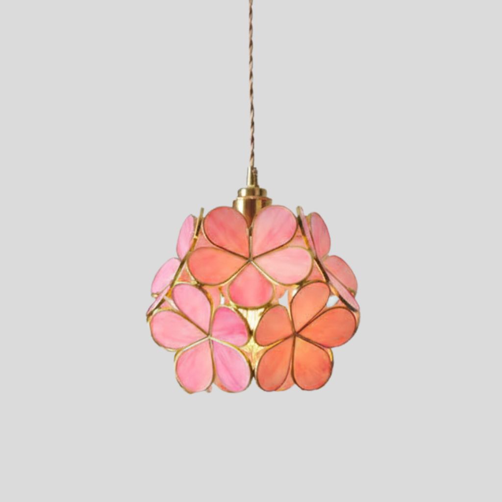 Lámpara Colgante Vintage de Vidrio – Diseño Colorido Hecho a Mano