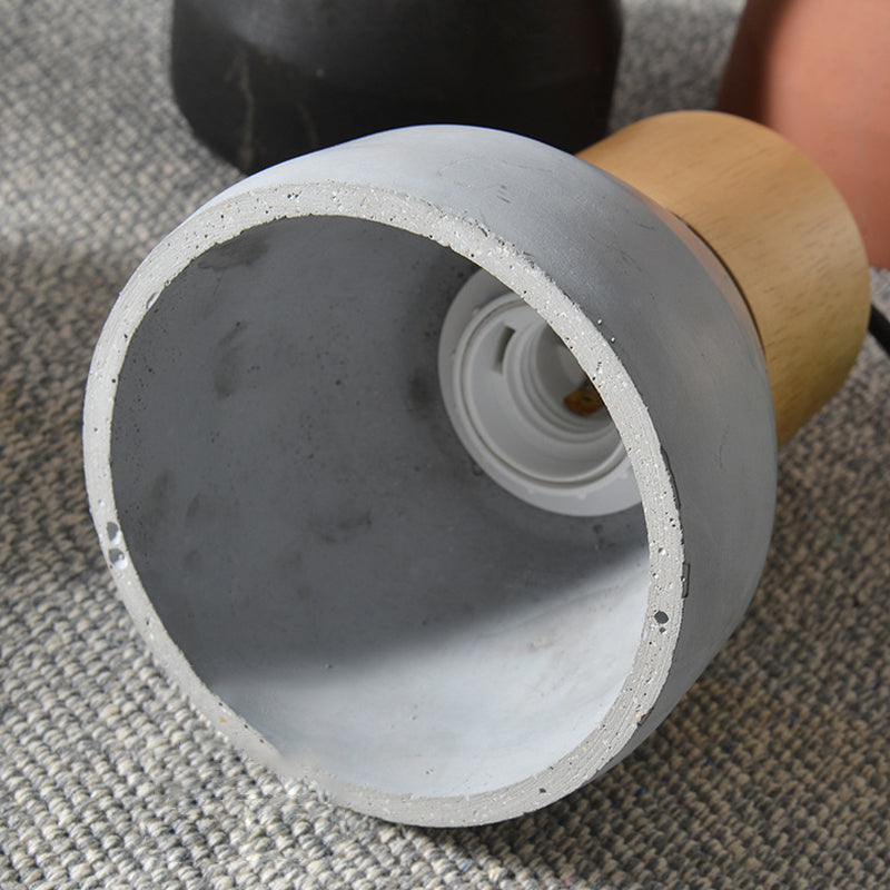 Moderne Hanglamp van Cement & Hout met Industrieel Design