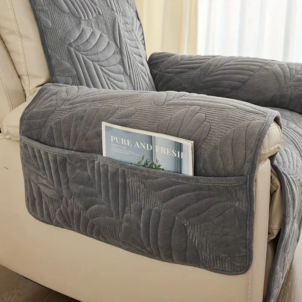 Fauteuilhoes Met Bladpatroon | Antislip Microvezel Fauteuilbeschermer
