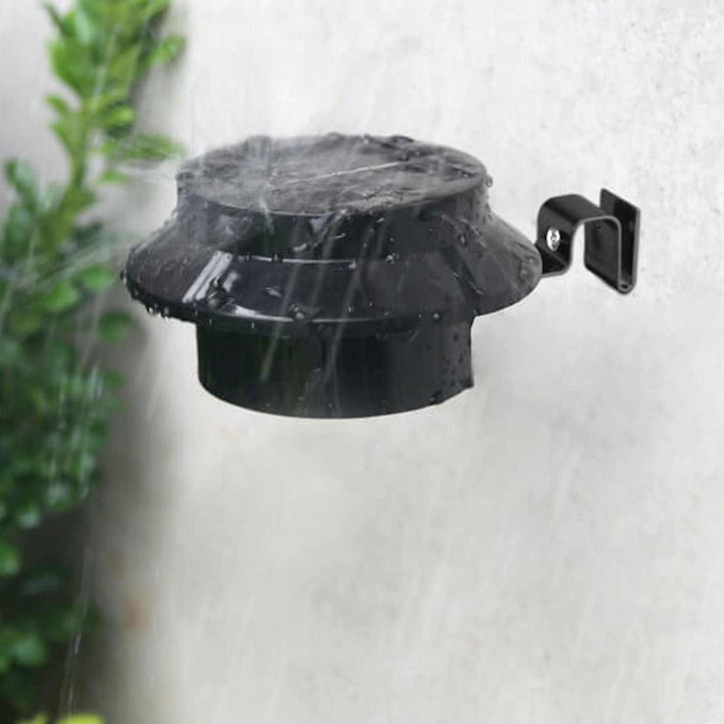 Industriële Solar Wandlamp – Zwart/Wit – Weerbestendig Buitenlicht