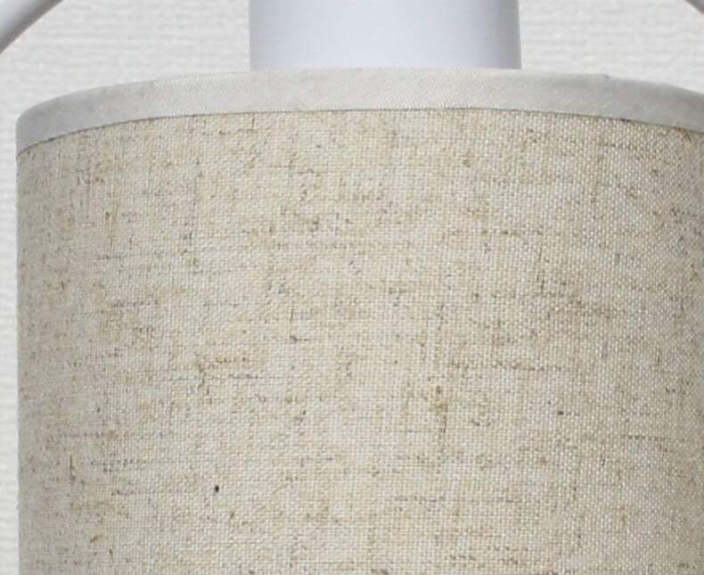 Moderne Stoffen Tafel Lamp met Houten Details – 3-Kleuren Licht – Wit/Beige