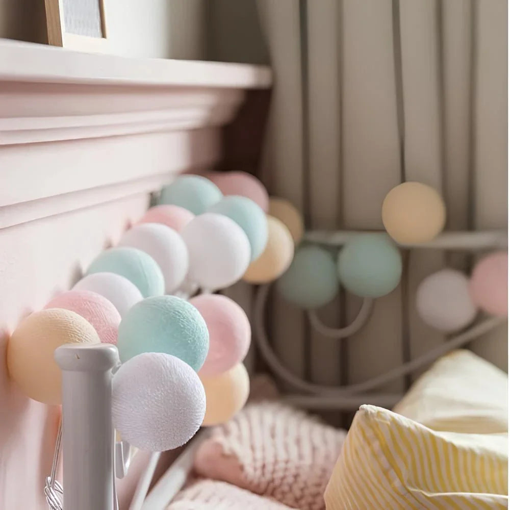 Katoenen Lichtbollen Slinger – Creëer Sfeer en Warmte in Elke Ruimte