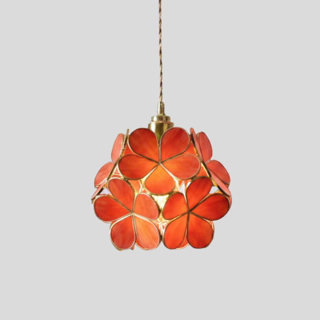 Lámpara Colgante Vintage de Vidrio – Diseño Colorido Hecho a Mano