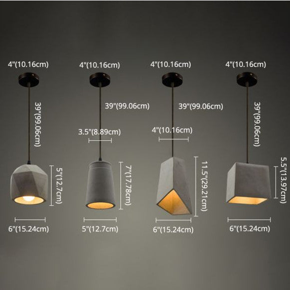 Industriële Cement Hanglamp met een Strak Design