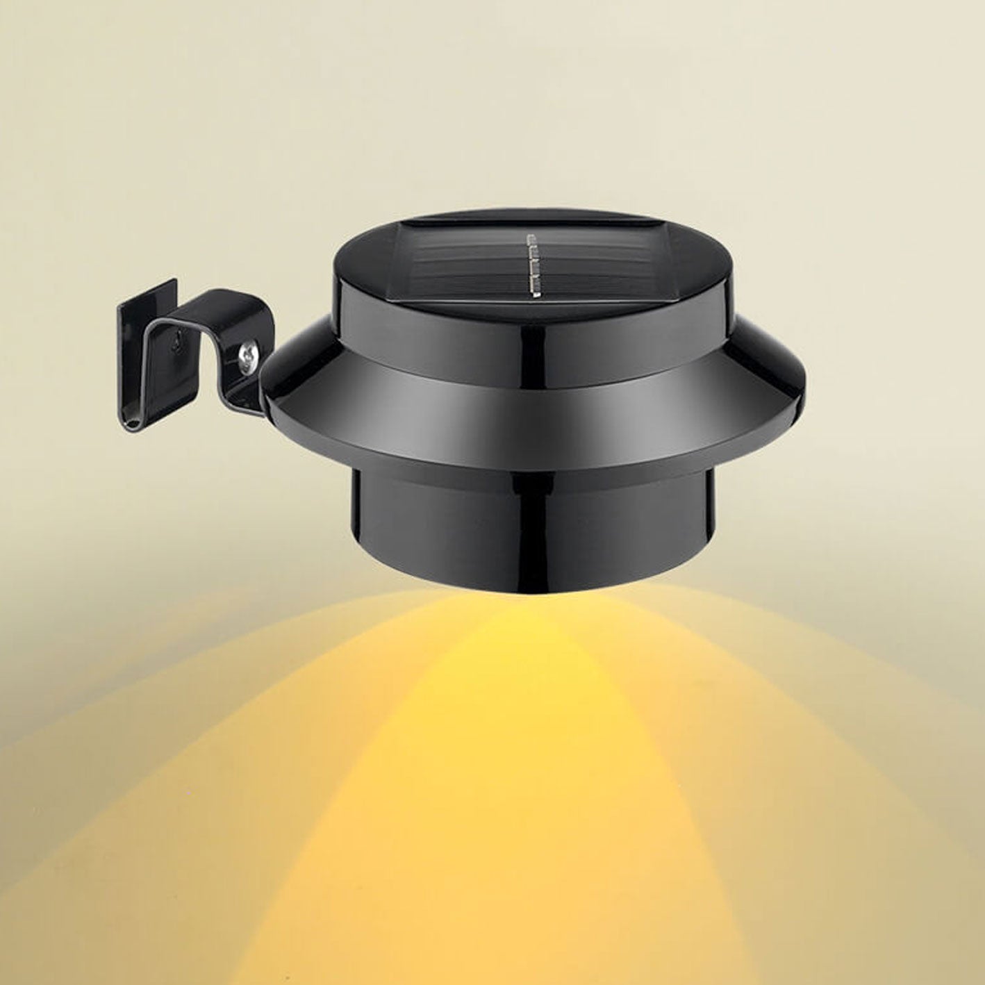 Industriële Solar Wandlamp – Zwart/Wit – Weerbestendig Buitenlicht
