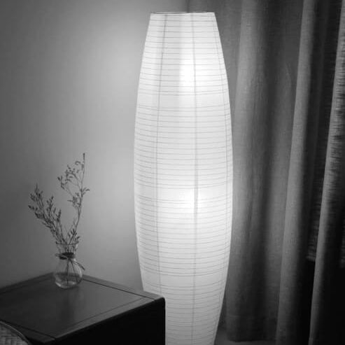 Moderne Japandi Vloerlamp met Papieren Kap