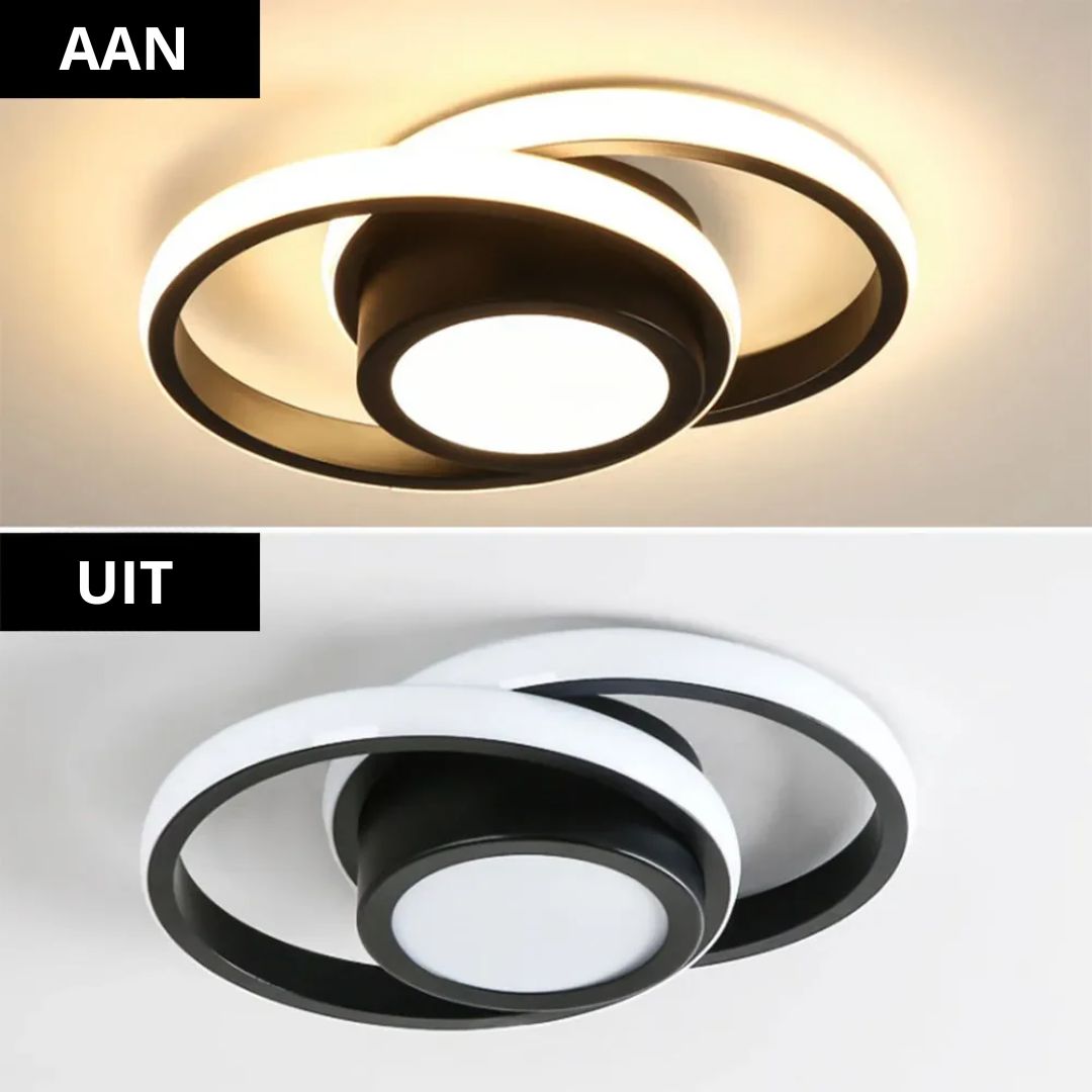 LED Plafondlamp met Dubbele Ring – Modern & Minimalistisch