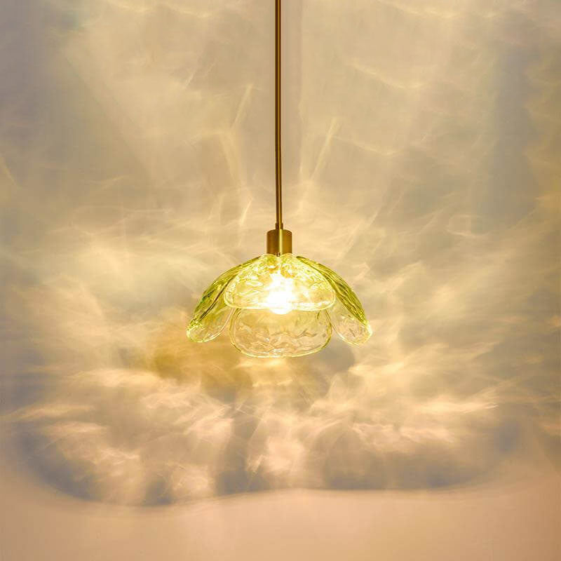 Moderne Glazen Hanglamp – Blauw, Groen of Roze – E26 Fitting