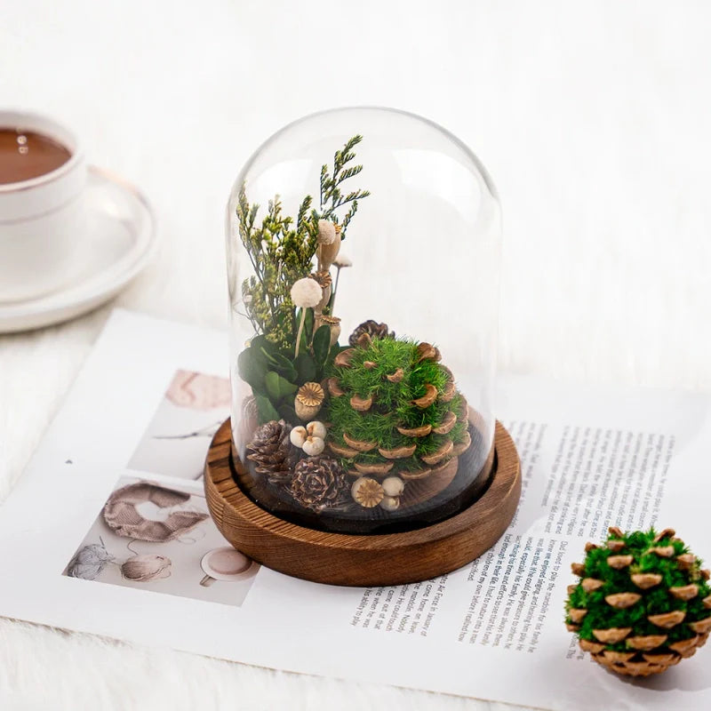 Floro – Nachtlamp met Gedroogde Bloemen onder Glas