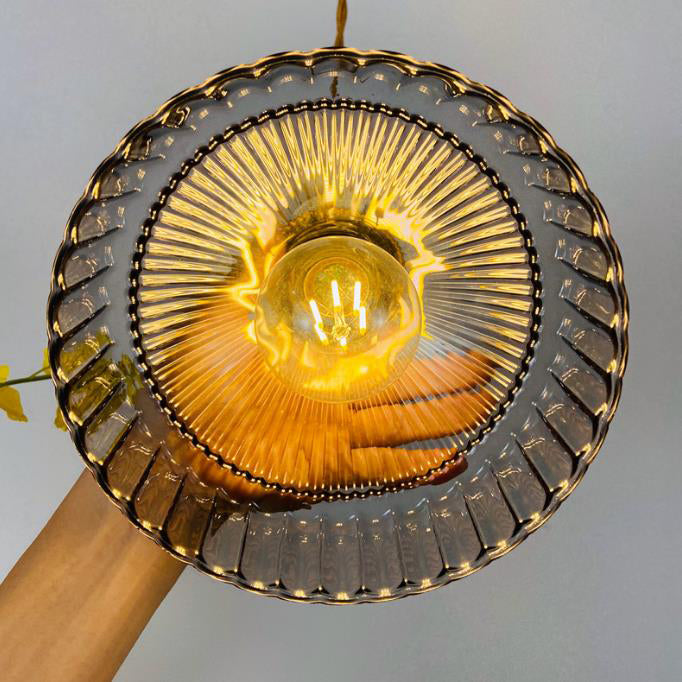 Industriële Hanglamp met Glas & Metaal Design