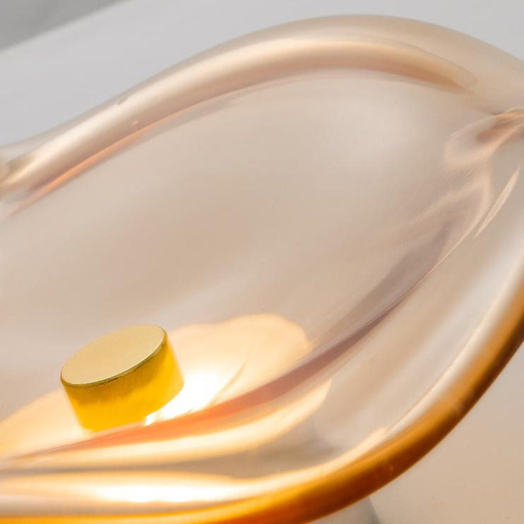 Moderne LED Wandlamp – Glas & IJzer in Grijs, Blauw of Amber