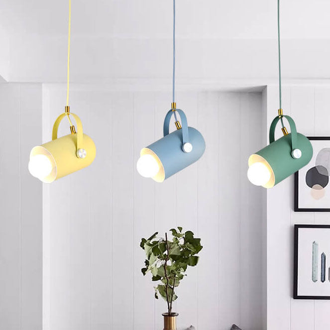 Modern Colorful Aluminum Pendant Lamp with Scandinavian Design – 1-light – E26