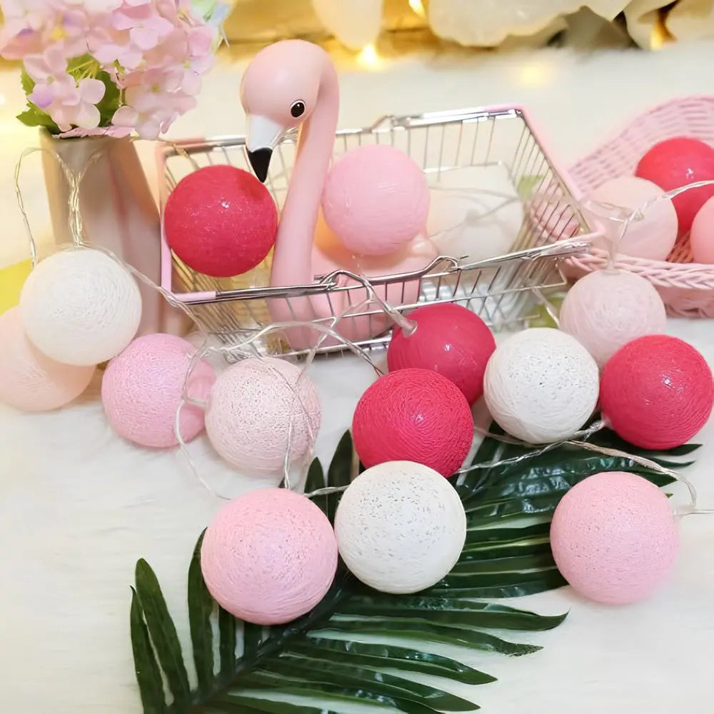 Katoenen Lichtbollen Slinger – Creëer Sfeer en Warmte in Elke Ruimte