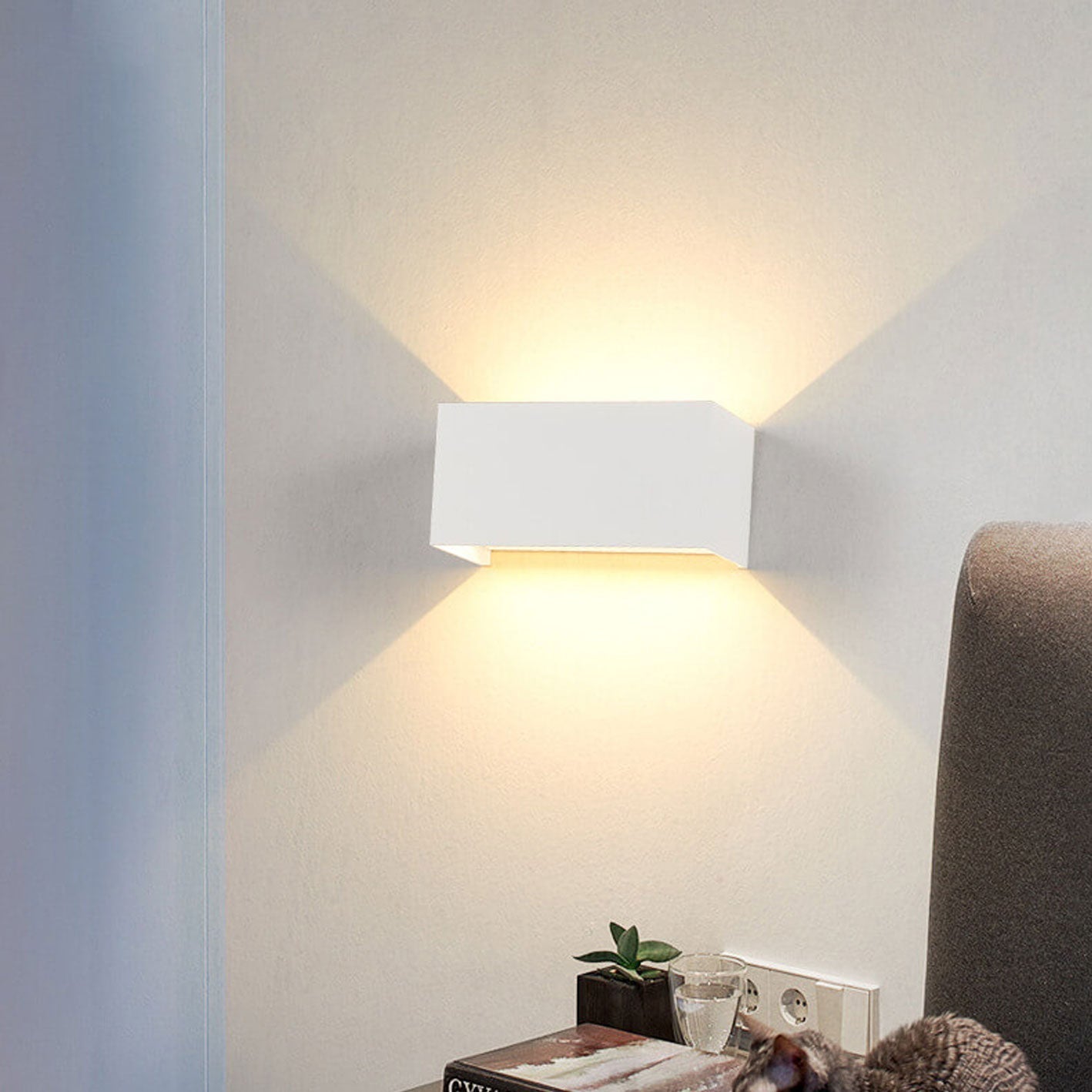 Moderne LED Up & Down Buitenlamp | Waterdichte Rechthoekige Wandlamp