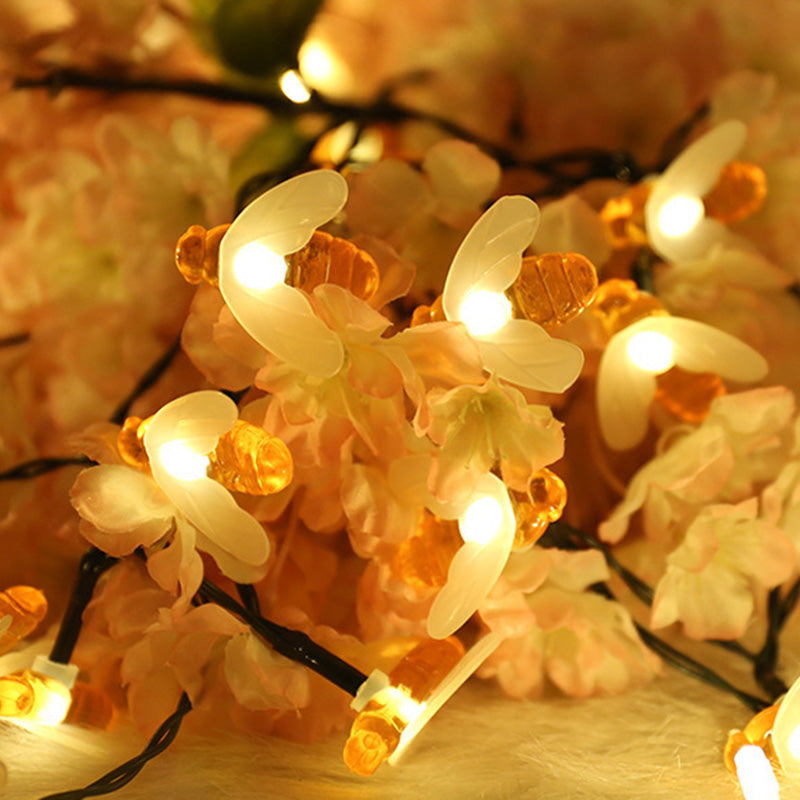 Solar LED Honingbij Sierverlichting – Art Deco Rood/Geel/Wit – 3 V (20 / 30 / 50 / 100 LED’s)