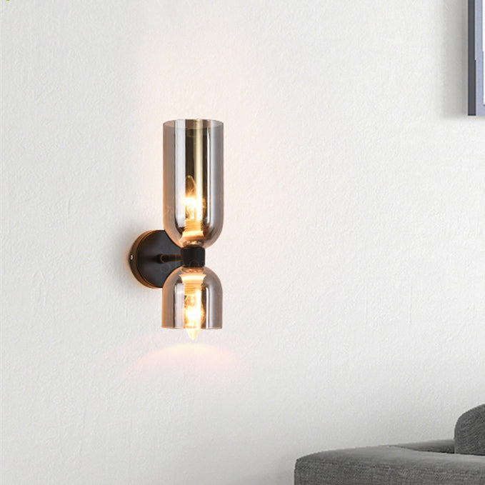 Flute – Elegante Wandlamp met Glas en IJzer in Retro Stijl