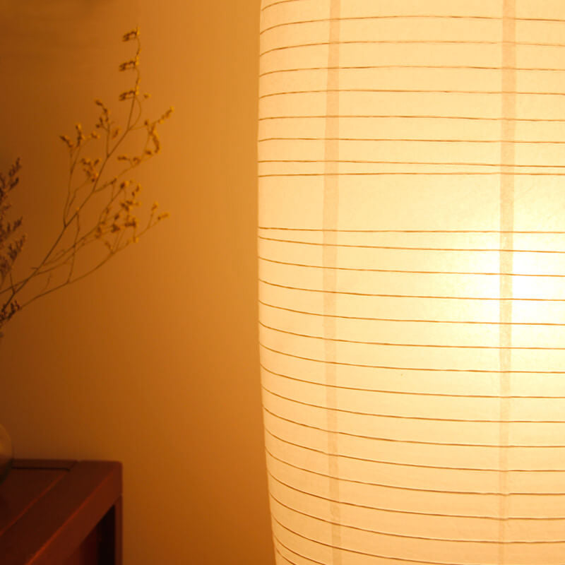 Moderne Japandi Vloerlamp met Papieren Kap