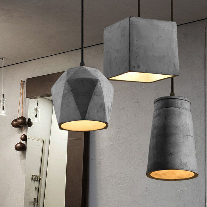 Industriële Cement Hanglamp met een Strak Design